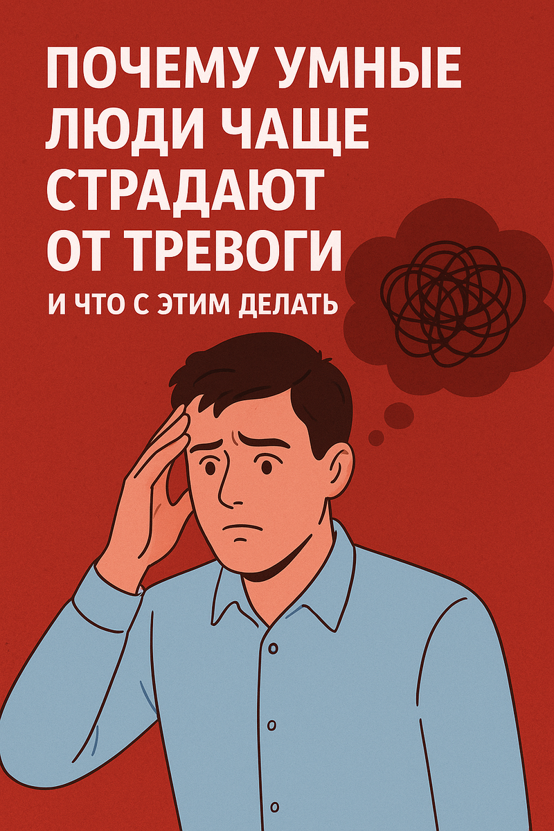 Ум и тревога: Почему высокоинтеллектуальные люди чаще испытывают беспокойство