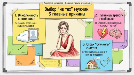 Почему мы выбираем не тех мужчин: три основных причины и практическое задание